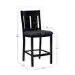 Linon Cady Upholstered Faux Leather Seat 24