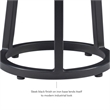 Linon Farren Adjustable Metal and Marble Drink Table in Black and White
