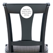 Linon Jared Set of 2 Side Chairs Grey Padded Seats Frame in Black Beechwood