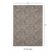 Linon Indoor Outdoor Machine Washable Dana Accent 2'x3' Rug in Ivory and Brown