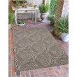 Linon Indoor Outdoor Machine Washable Dana Accent 3'x5' Rug in Ivory and Brown