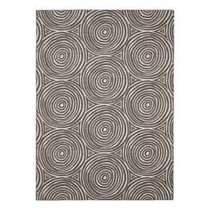 Linon Indoor Outdoor Machine Washable Dana Accent 3'x5' Rug in Ivory and Brown