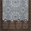 Linon Indoor Outdoor Machine Washable Doria Accent 2'x3' Rug in Smoke Gray