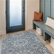 Linon Indoor Outdoor Machine Washable Doria Accent 3'x5' Rug in Smoke Gray