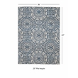 Linon Indoor Outdoor Machine Washable Doria Accent 3'x5' Rug in Smoke Gray