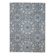 Linon Indoor Outdoor Machine Washable Doria Area 5'x7' Rug in Smoke Gray