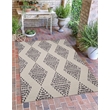 Linon Indoor Outdoor Machine Washable Ezili Accent 3'x5' Rug in Ivory