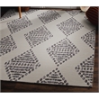 Linon Indoor Outdoor Machine Washable Ezili Area 5'x7' Rug in Ivory and Brown