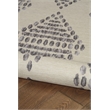 Linon Indoor Outdoor Machine Washable Ezili Area 5'x7' Rug in Ivory and Brown