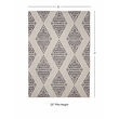 Linon Indoor Outdoor Machine Washable Ezili Area 5'x7' Rug in Ivory and Brown