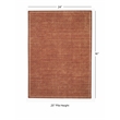 Linon Indoor Outdoor Machine Washable Hama Accent 2'x3' Rug in Orange