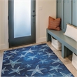 Linon Indoor Outdoor Machine Washable Bondi Accent 2'x3' Rug in Blue