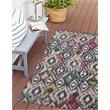 Linon Indoor Outdoor Machine Washable Conch Accent 3'x5' Rug in Ivory and Gray