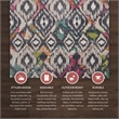 Linon Indoor Outdoor Machine Washable Conch Accent 3'x5' Rug in Ivory and Gray