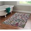 Linon Indoor Outdoor Machine Washable Conch Accent 3'x5' Rug in Ivory and Gray