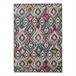 Linon Indoor Outdoor Machine Washable Conch Accent 3'x5' Rug in Ivory and Gray