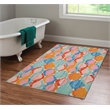 Linon Indoor Outdoor Machine Washable Grove Accent 3'x5' Rug in Aqua Blue