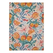 Linon Indoor Outdoor Machine Washable Marin Polyester Accent 2'x3' Rug in Ivory