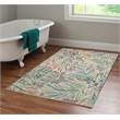Linon Indoor Outdoor Machine Washable Lana Accent 3'x5' Rug in Gray and Green
