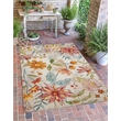Linon Indoor Outdoor Machine Washable Ridley Polyester Accent 3'x5' Rug in Ivory