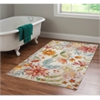 Linon Indoor Outdoor Machine Washable Ridley Polyester Accent 3'x5' Rug in Ivory