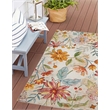 Linon Indoor Outdoor Machine Washable Ridley Polyester Accent 3'x5' Rug in Ivory