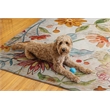 Linon Indoor Outdoor Machine Washable Ridley Area 5'x7' Rug in Ivory and Pink