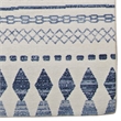 Linon Indoor Outdoor Machine Washable Skip Accent 3'x5' Rug in Ivory and Blue