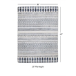 Linon Indoor Outdoor Machine Washable Skip Accent 3'x5' Rug in Ivory and Blue