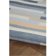 Linon Indoor Outdoor Machine Washable Bali Accent 3'x5' Rug in Ivory and Blue