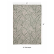 Linon Indoor Outdoor Machine Washable Apia Accent 2'x3' Rug in Ivory and Green