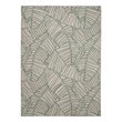 Linon Indoor Outdoor Machine Washable Apia Accent 3'x5' Rug in Ivory and Green
