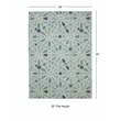 Linon Indoor Outdoor Machine Washable Baffin Polyester Accent 2'x3' Rug in Green