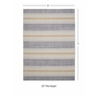 Linon Indoor Outdoor Machine Washable Alfie Area 5'x7' Rug in Ivory and Blue
