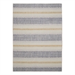 Linon Indoor Outdoor Machine Washable Alfie Area 5'x7' Rug in Ivory and Blue