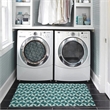 Linon Indoor Outdoor Machine Washable Montane Accent 2'x3' Rug in Aqua Blue