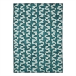 Linon Indoor Outdoor Machine Washable Montane Accent 2'x3' Rug in Aqua Blue