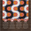 Linon Indoor Outdoor Machine Washable Adira Area 5'x7' Rug in Orange and Pink
