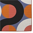 Linon Indoor Outdoor Machine Washable Adira Area 5'x7' Rug in Orange and Pink