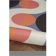 Linon Indoor Outdoor Machine Washable Adira Area 5'x7' Rug in Orange and Pink