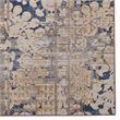 Linon Indoor Outdoor Machine Washable Anthia Accent 3'x5' Rug in Navy and Sand