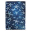 Linon Indoor Outdoor Machine Washable Bondi Polyester Area 7'x 9' Rug in Blue