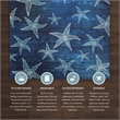 Linon Indoor Outdoor Machine Washable Bondi Polyester Area 7'x 9' Rug in Blue