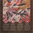 Linon Indoor Outdoor Machine Washable Luna Area 7'x9' Rug in Orange and Cream