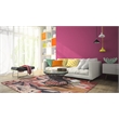 Linon Indoor Outdoor Machine Washable Luna Area 7'x9' Rug in Orange and Cream