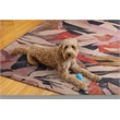 Linon Indoor Outdoor Machine Washable Luna Area 7'x9' Rug in Orange and Cream