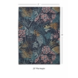 Linon Indoor Outdoor Machine Washable Myrtle Area 7'x9' Rug in Navy and Gold