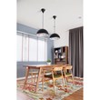 Linon Indoor Outdoor Machine Washable Ridley Area 7'x9' Rug in Ivory and Pink