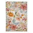 Linon Indoor Outdoor Machine Washable Ridley Area 7'x9' Rug in Ivory and Pink