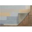 Linon Indoor Outdoor Machine Washable Bali Area 7'x9' Rug in Ivory and Blue